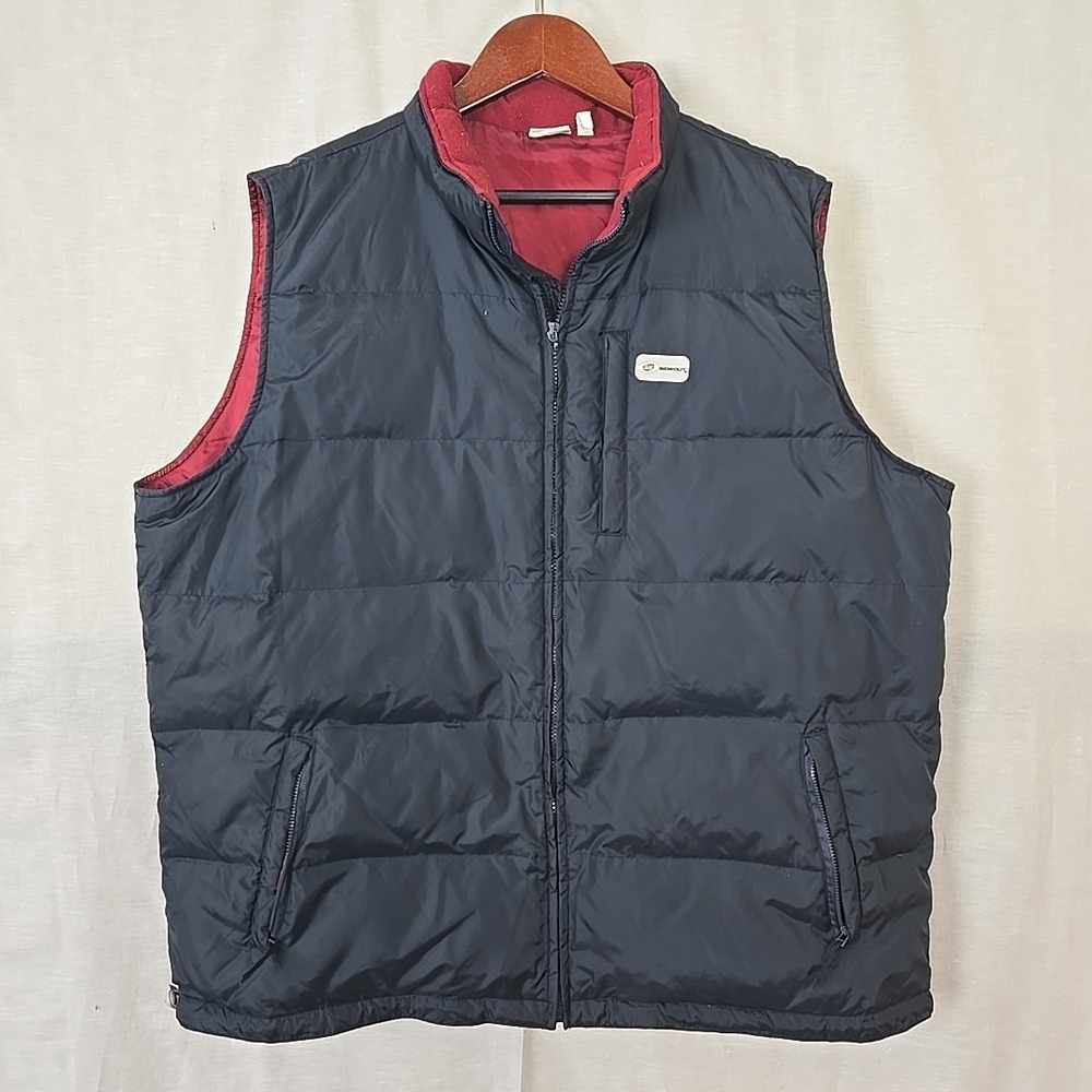 Sideout Men's XL Navy Puffer‎ Vest Down Insulated Vintage